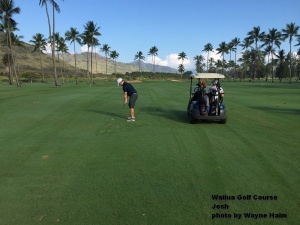 Josh on the Wailua Golf Course on Kauai.